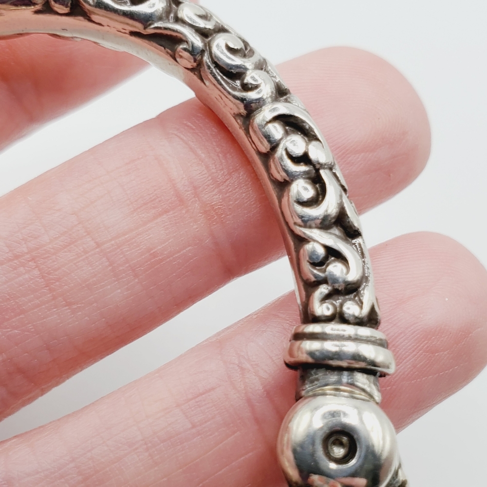 Vintage silver clamp Bracelet scrolls detailed Brighton ? Very nice! - Picture 7 of 7